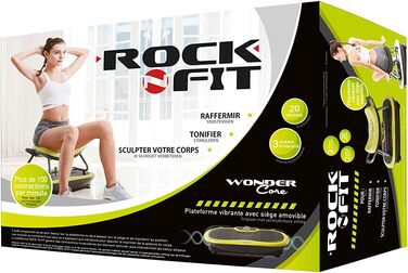 Вібраційна платформа WONDER CORE Rock N Fit з сидінням для фітнесу, тренажер для домашніх тренувань, телевізійна новинка