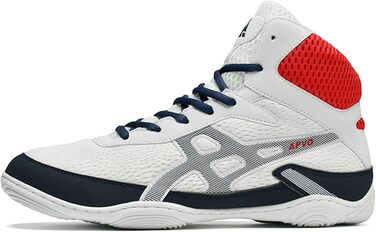 Чоловічі боксерські туфлі для боротьби, дихаючі, неслизькі, зручні, хай-топ, фітнес-туфлі, для тренувань, зала, бодібілдинг, білі, 43 EU