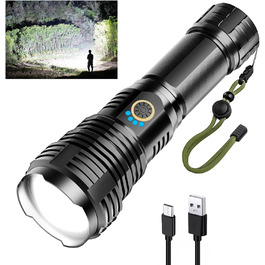 Ліхтар Glarylight LED 1000000 Люмен, XHP70.2, USB, IPX7, Zoom, для активного відпочинку та надзвичайних ситуацій