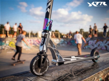 Трюковий самокат Soke XTR, срібно-чорний