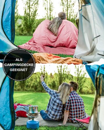 Сплячий мішок літній Sportneer 190x85 см: легкий, водонепроникний, для кемпінгу, походів, подорожей (рожевий)