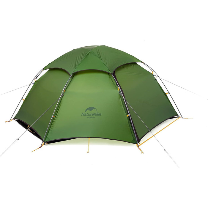 Намет Naturehike Cloud Peak: Ultraleicht 4-сезонний намет для кемпінгу на 2-3 особи, 20D, колір: Waldgrün
