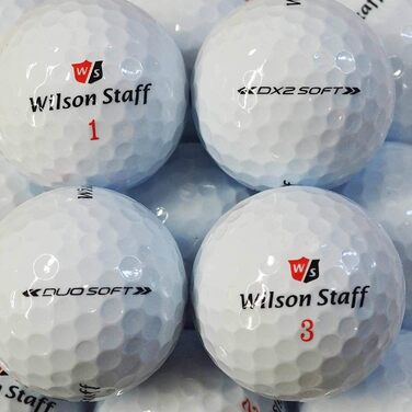 Гольф-м'ячі Wilson DX2 Duo Soft білі, преміум Lakeballs, як нові, 50 шт, для гольфу