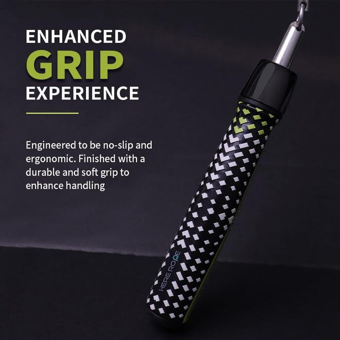 Стрибкове канат Hererope з вагою 0,5 кг, з підшипником, неслизька ручка, міцне сталеве канат, для фітнесу, інтенсивне тренування, Crossfit, сірий колір, довжина 9'0