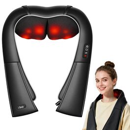 Масажер для шиї з підігрівом Shiatsu: для спини, плечей, дому та офісу. Ідеальний подарунок для тата, чоловіка, жінки.