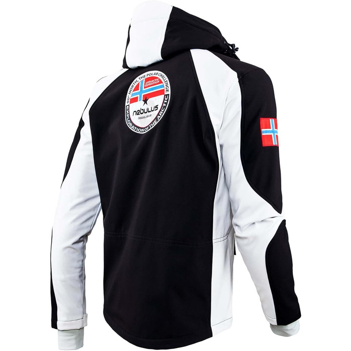 Чоловіча софтшеллова куртка Nebulus Rockshell L чорно-біла