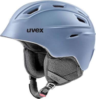 Легкий гірськолижний шолом uvex fierce для жінок і чоловіків, індивідуальне регулювання розміру, змінна підкладка, колір strato met matt, розмір 51-55 см