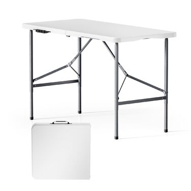 Складний кемпінговий стіл Wiltec 122x60x75 см з ручкою для перенесення - для пікніка, саду, вечірок