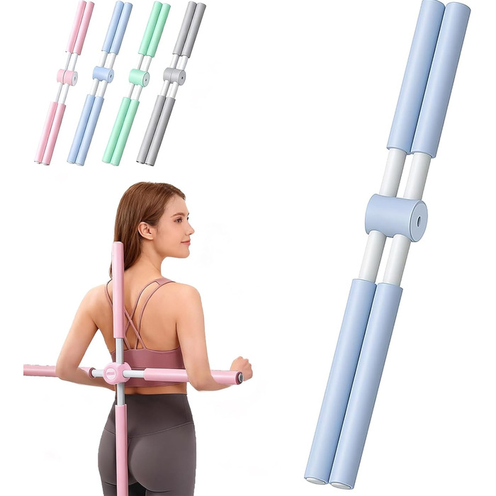 Набір для пілатесу: обруч 38 см, еластичні стрічки, м'яч, антиковзкі шкарпетки, матеріал PP + Латекс, для формування тіла вдома, підходить для жінок (A-блакитний)