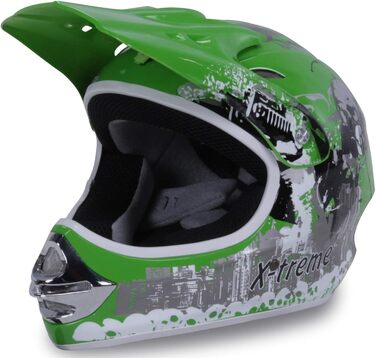 Мотошолом Actionbikes Motors X-Treme для дітей: захист під час катання на мотоциклі, квадроциклі та кросбайку (XXL, зелений)