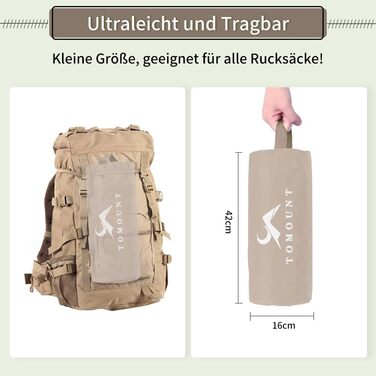 TOMOUNT Легке розкладне ліжко з алюмінію для кемпінгу: компактне, портативне, для відпочинку на природі, у наметі, у подорожах - зелене (хакі)