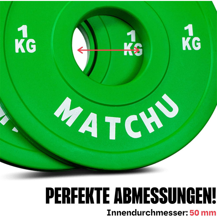 Фракційні диски Matchu Sports 0,25-2,5 кг, набір 2 шт., сталь з гумовим покриттям, діаметр 50 мм