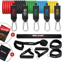 BRANK SPORTS Силові фітнес-резинки для тренувань, еспандери з високоякісної гуми для кросфіту, фітнесу, силових вправ, з безкоштовним тренувальним гідом