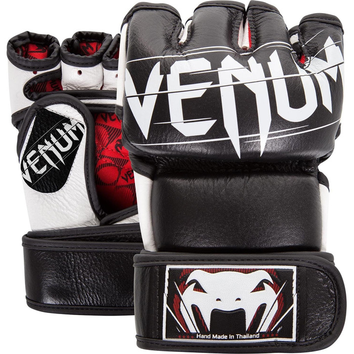 MMA рукавички Venum Undisputed чорні L-XL, шкіряні, для змішаних єдиноборств