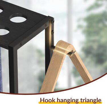 Стійка для київ Billard Queue Stick Rack YBING - тримає до 10 київ, бамбук, чорний колір