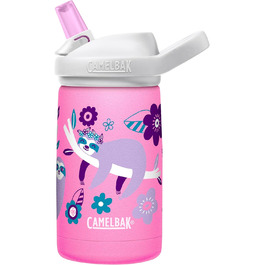 Дитяча вакуумна пляшка CAMELBAK Eddy+ 350 мл з нержавіючої сталі, дизайн Квіти та Лінивець