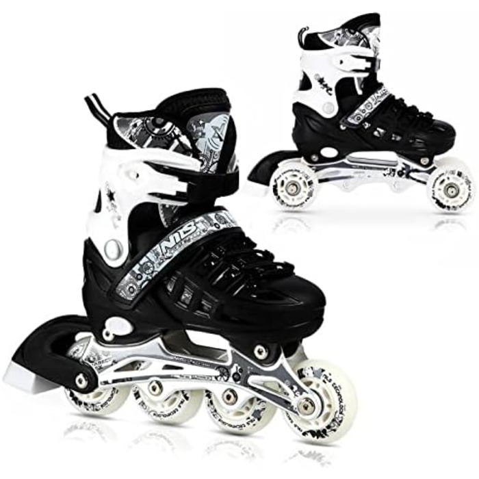 Кольорові ролики Nils Extreme 4in1 для дітей та дорослих, 39-42, ACEB7-підшипники, регульовані, синій