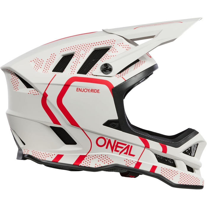 Шолом O'NEAL Blade Polyacrylite Hel Strike, чорний/червоний, розмір S, білий/червоний