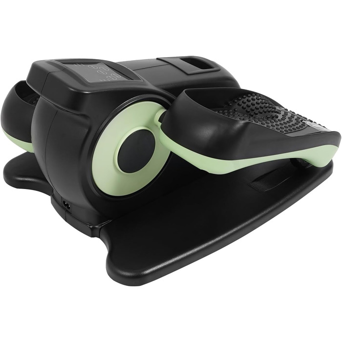 Еліптичний тренажер під стіл з пультом та дисплеєм, регульована швидкість, електричний, для дому, чорний+зелений