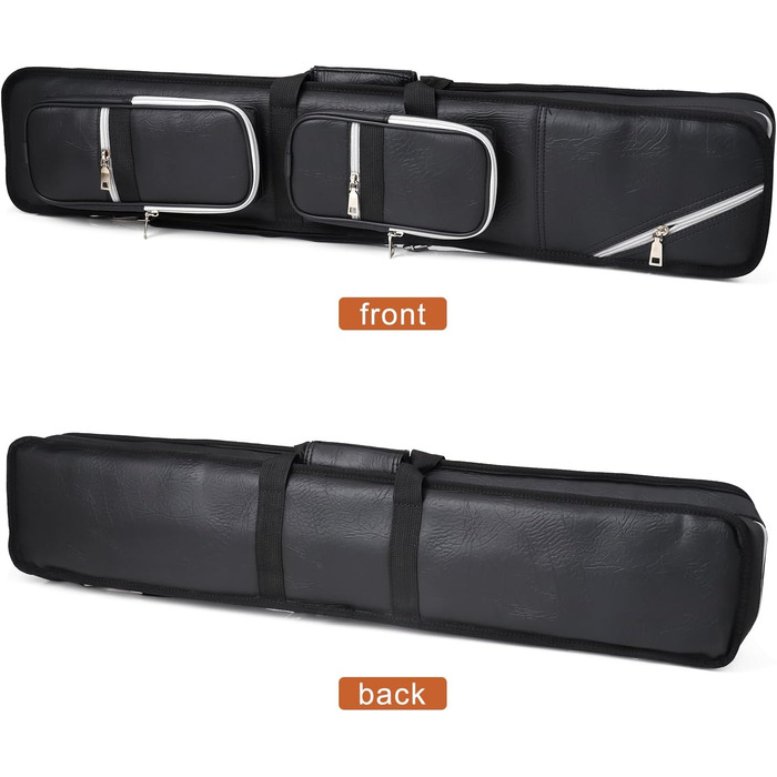 Чохол для бильярду на 4 кия: м'який, чорний, для 8 шафтів