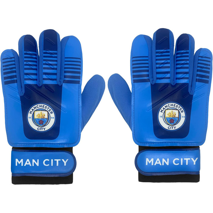 Воротарські рукавички Manchester City для дітей та підлітків 10-16 років, офіційний футбольний мерч, подарунок фанатам