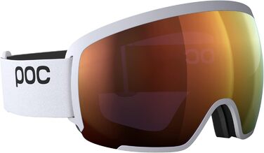 Гірськолижна маска POC Orb Clarity, біло-помаранчева, для шолома, лінзи Spektris Orange