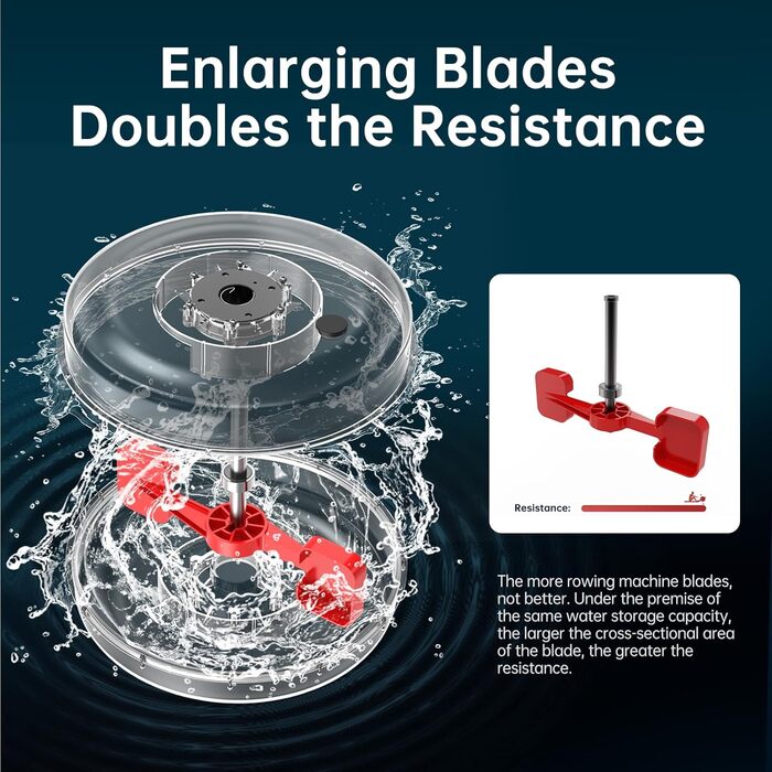 PASYOU Гребний тренажер для дому з дуба, складаний водяний рушникоріз з Bluetooth дисплеєм та 30-денною безкоштовною підпискою на Kinomap, рушникоріз з регульованим тримачем для планшету, вантажопідйомність 150 кг, PW60, коричневий