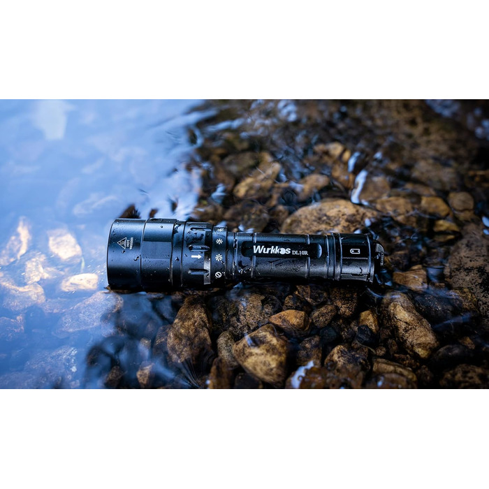 Ліхтар під водою Wurkkos DL10R: 4500 Lumen, XHP70.2 LED, USB-C, IPX8, для дайвінгу та підводного полювання