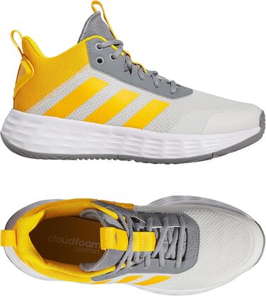 Кросівки баскетбольні adidas Own The Game 2.0 Lightmotion Mid сірі, жовті, чорні (46 2/3 EU)