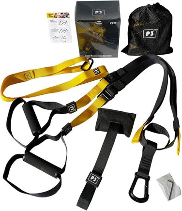 Набір для тренувань зі стропами для дому та на вулиці | Комплект для саспеншн-тренінгу з дверним кріпленням, регульованими ременями, сумкою для перенесення | Тренування всього тіла, обладнання для калістеніки, фітнес, домашні тренування