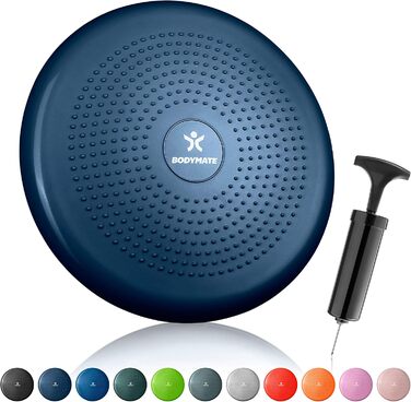 Крісло-подушка BodyMate для балансу та тренувань, 34 см, з насосом (NAVY-PEONY)