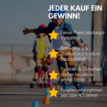 Інлайни для дітей Best Sporting Kinder I Роликові ковзани регульовані розміром I Міцні інлайни для підлітків з гальмом I Чорний/Червоний I Роликові ковзани для дітей I Інлайни з 4 колесами (33-37)