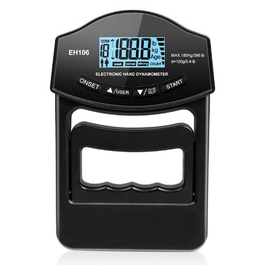 Електронний динамометр для вимірювання сили хвата, USB, 180 кг