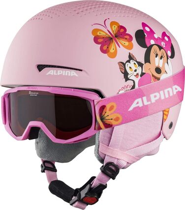 Дитячий набір Alpina Disney: лижний шолом і маска Minnie Mouse 48-52 см, безпечний та якісний