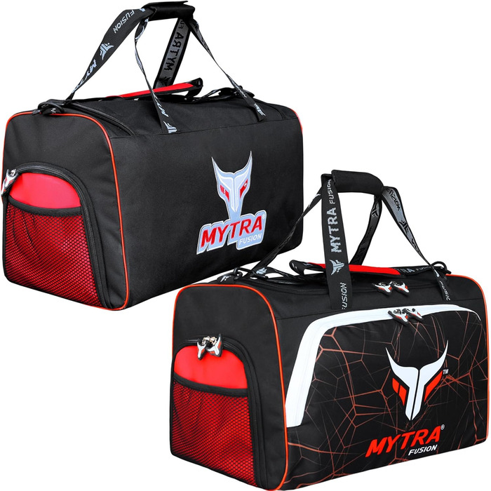 Mytra Fusion сумка для спорту, фітнесу та єдиноборств, для тренувального спорядження, ММА, боксу, дорожня, червоно-чорна