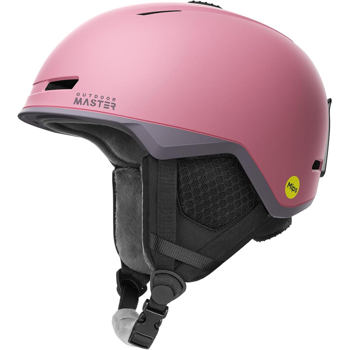Гірськолижний шолом OutdoorMaster MIPS для сноуборду, рожевий L, вентиляція, полікарбонат, для чоловіків і жінок