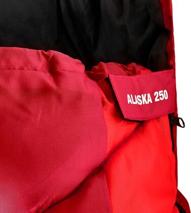 Сплячий мішок Black Crevice Alaska 250 I - червоний, 215 см | Сплячі мішки для кемпінгу | З чохлом | Дихаючий та водонепроникний