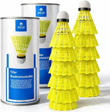 М'ячі для бадмінтону - тренувальні та змагальні - 12 шт.