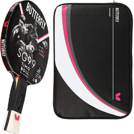 Настільний тенісний ракетка Butterfly Timo Boll SG99, професійна, ITTF, анатомічна ручка, накладка Wakaba, чохол DC2