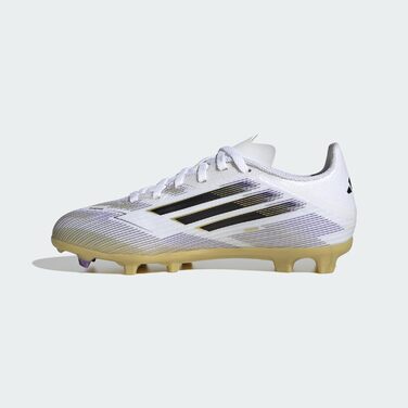 Дитячі футбольні бутси Adidas F50 League для гри на твердому та багатоповерхховому покритті, розмір 35 EU, білий, чорний, золотий