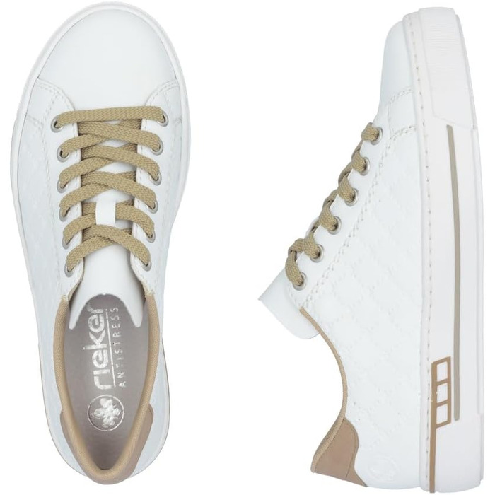 Кросівки жіночі Rieker L88W2 білі, низькі, 39 EU - зручне взуття для міста