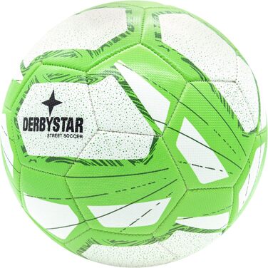 Футбольний м'яч Derbystar Street Soccer, розмір 5, для вулиці, біло-зелений, яскраві кольори