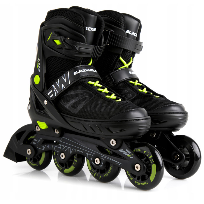 Регульовані ролики Blackwheels Sonic, р. 36-39, чорно-зелені