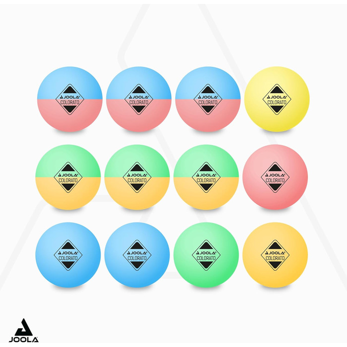 Набір кульок для настільного тенісу Joola Colorato (12 шт.)