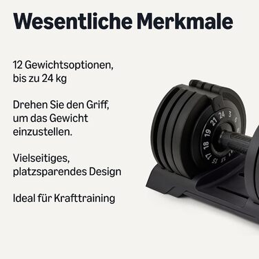 Штанга з регульованою вагою Amazon Basics 24 кг