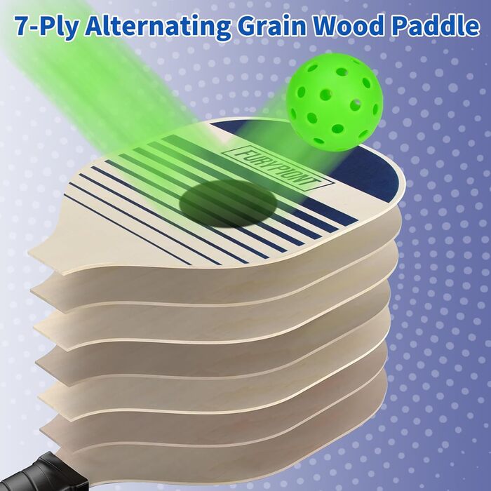 Набір для піклболу: сітка, 2 ракетки, 8 м'ячів, сумка - для дітей та початківців