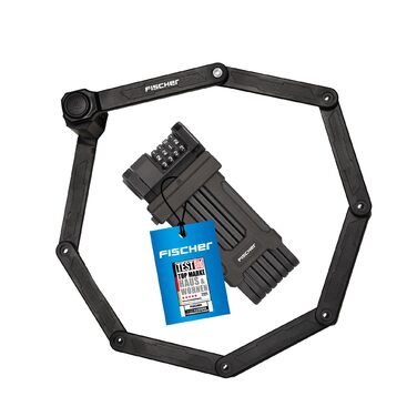 Замок велосипедний складний Fischer PROTEC FN110, 110 см, 2 ключі