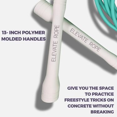 Стрибкове канат Elevate Speed Rope MAX: професійний, міцний PVC з нейлоновою серцевиною, 5 мм, до 3 метрів, турквоаз