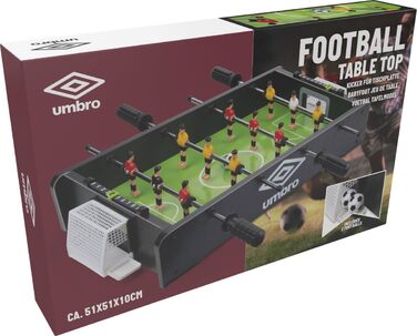 Футбольний стіл Umbro на 12 гравців, з 2 м'ячами, чорний