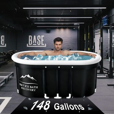 Екзотермічна ванна B&Y Ovales Eisbad: ізольована ванна для холодової терапії (120x65x65 см)